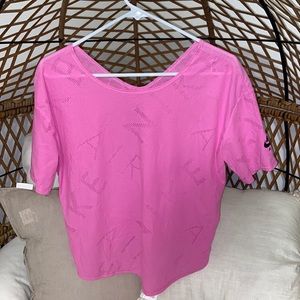Pink Nike dri fit t shirt